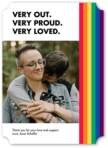 Very Proud 5x7 White  Pride Card