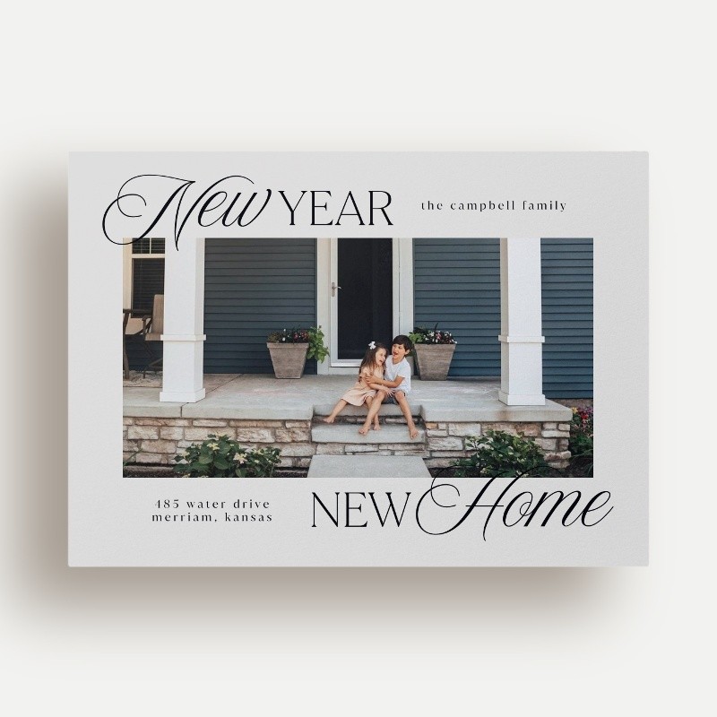 Script Serif Home Moving Announcement