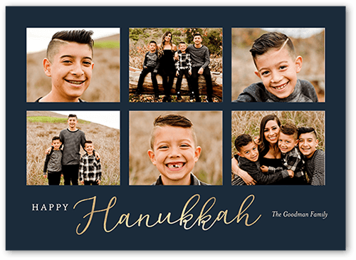 Gleeful Gallery 5x7 Blue  Holiday Card