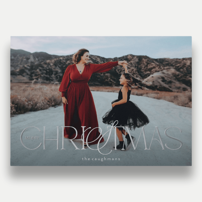 Elegant Flourish Holiday Card