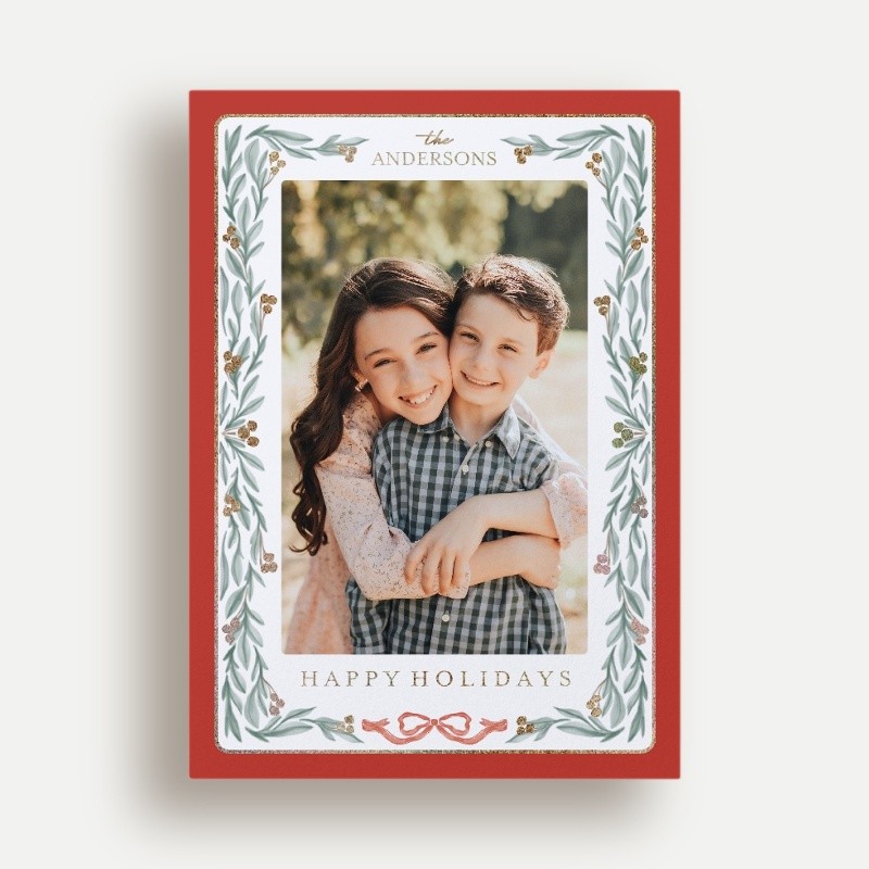 Framed Foliage Holiday Card