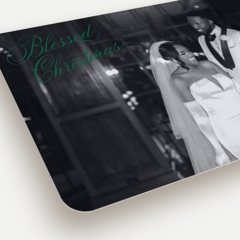 Sweeping Script Holiday Card