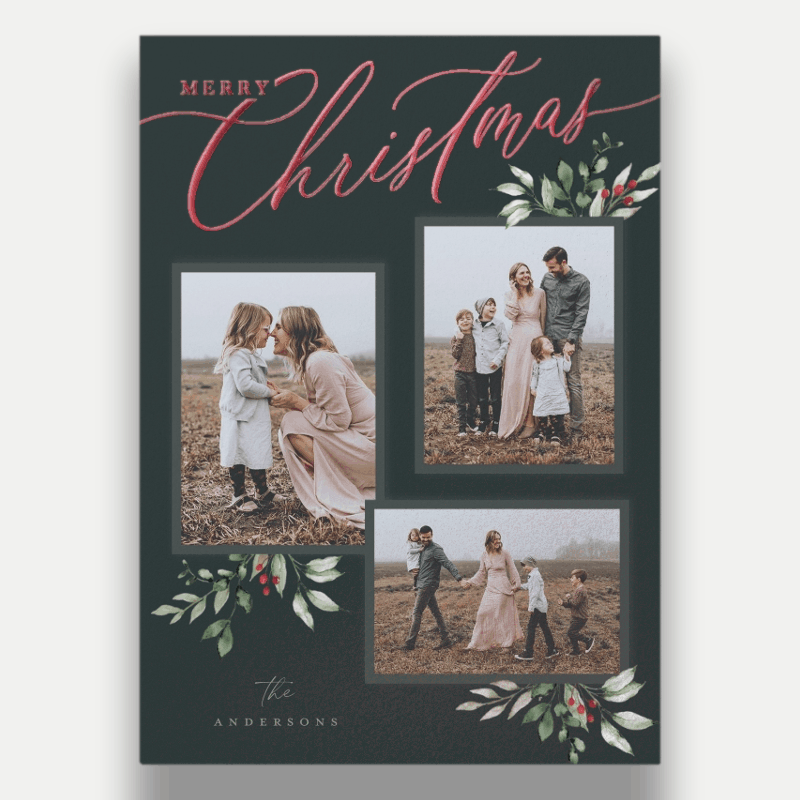 Script and Snapshots Holiday Card