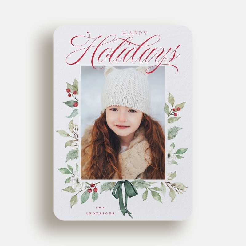 Botanical Bow Holiday Card