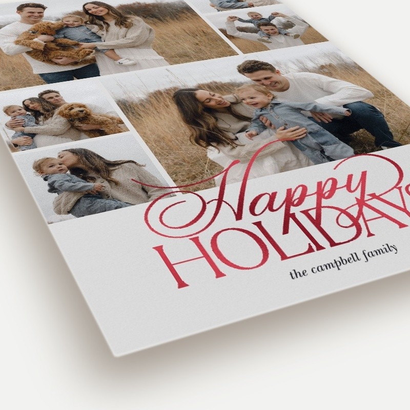 Elegant Trio Holiday Card