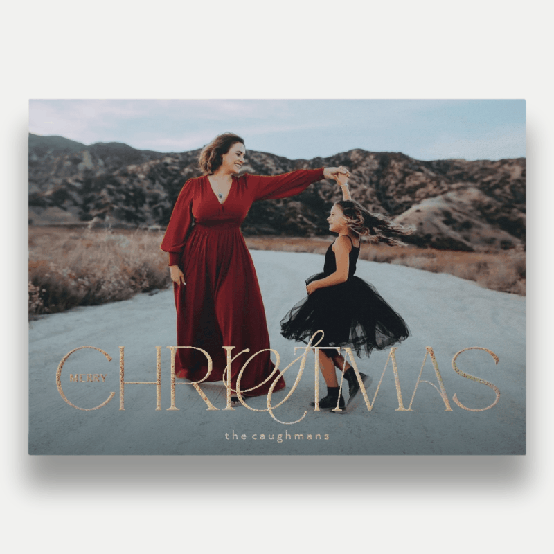 Elegant Flourish Holiday Card