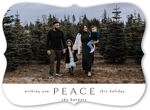 Affectionate Message 5x7 White  Holiday Card