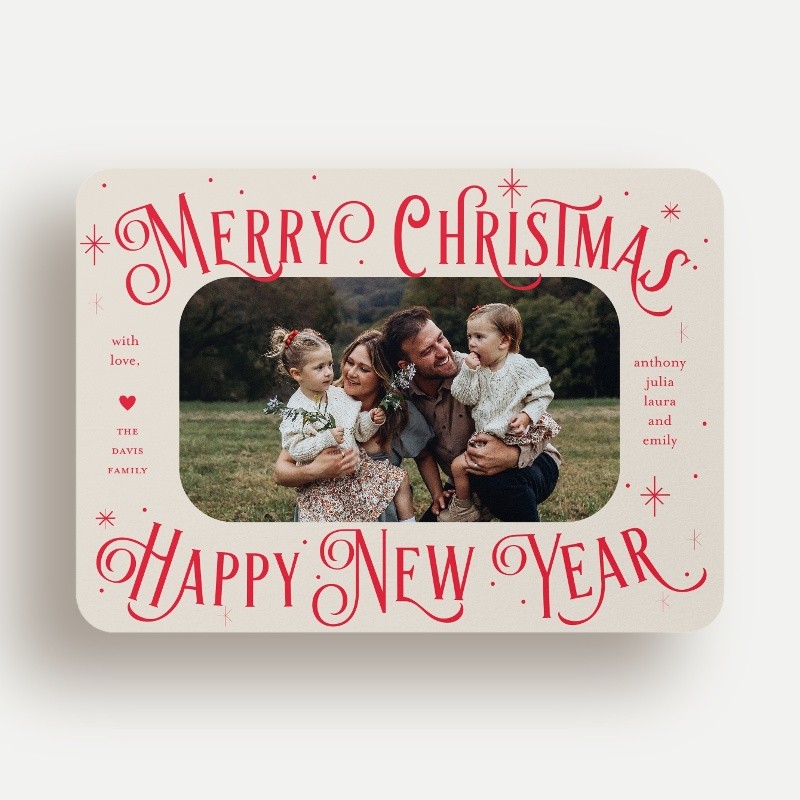 Ornate Serif Holiday Card
