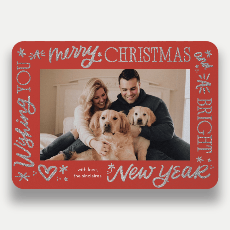 Glitter Greetings Holiday Card