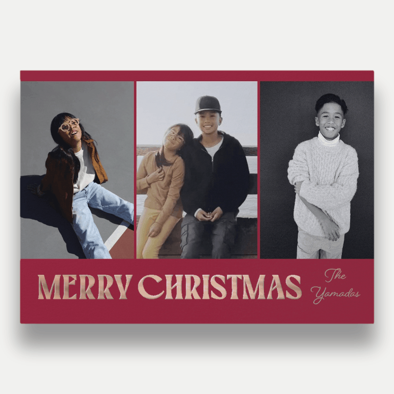 Bold Stack Holiday Card