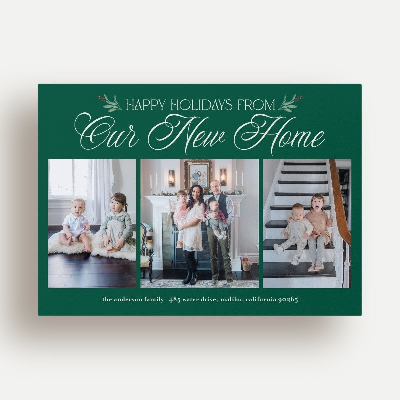 Script New Home Moving Announcement Script New Home 5x7 Green Moving Announcement