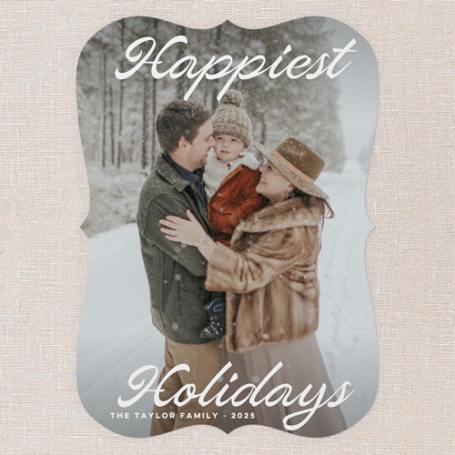 Retro Rave 5x7 White  Holiday Card