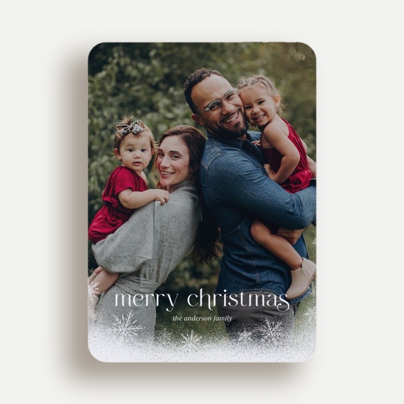 Snowy Overlay Holiday Card