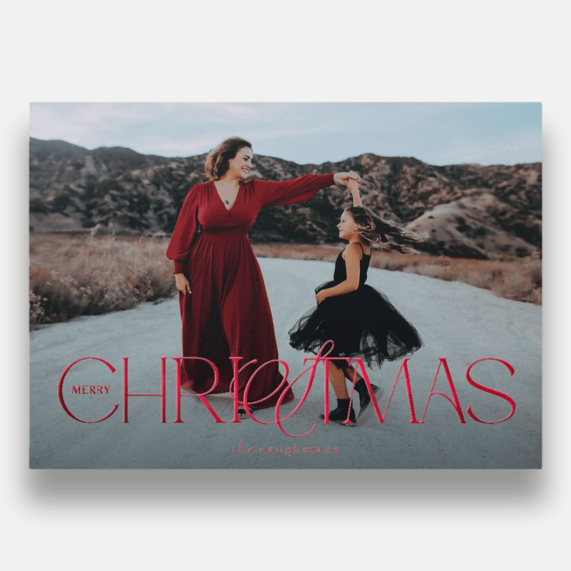 Elegant Flourish Holiday Card