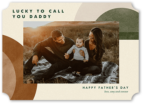 Lucky One 5x7 White  Father's Day Card