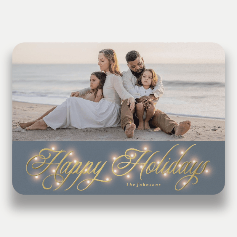 Glowing Flourish Holiday Card