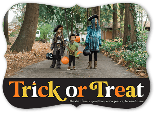 Candied Treat 5x7 Black  Halloween Card