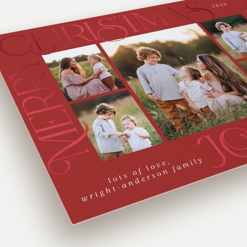 Word Frame Holiday Card