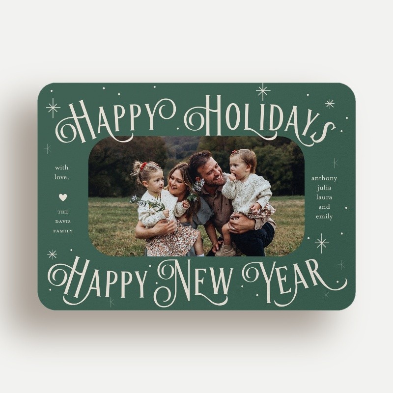 Ornate Serif Holiday Card