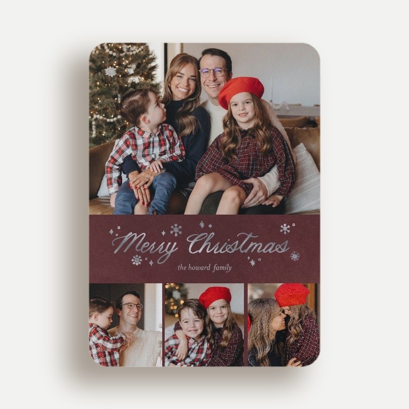 Snowflake Script Holiday Card