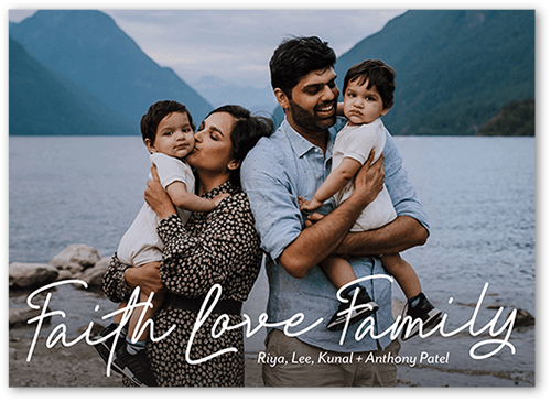 Festive Feelings 5x7 White  Holiday Card