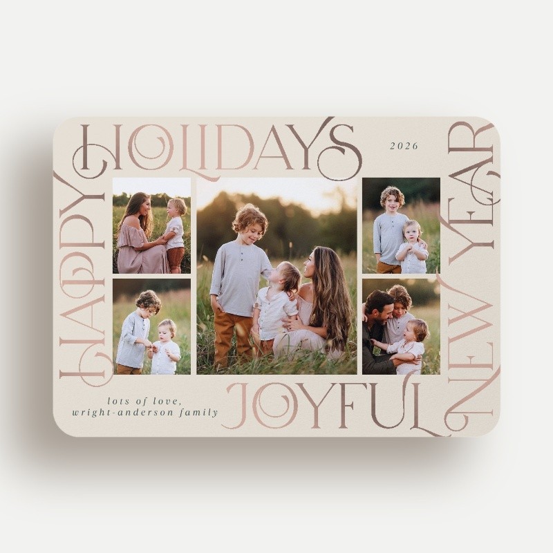 Word Frame Holiday Card