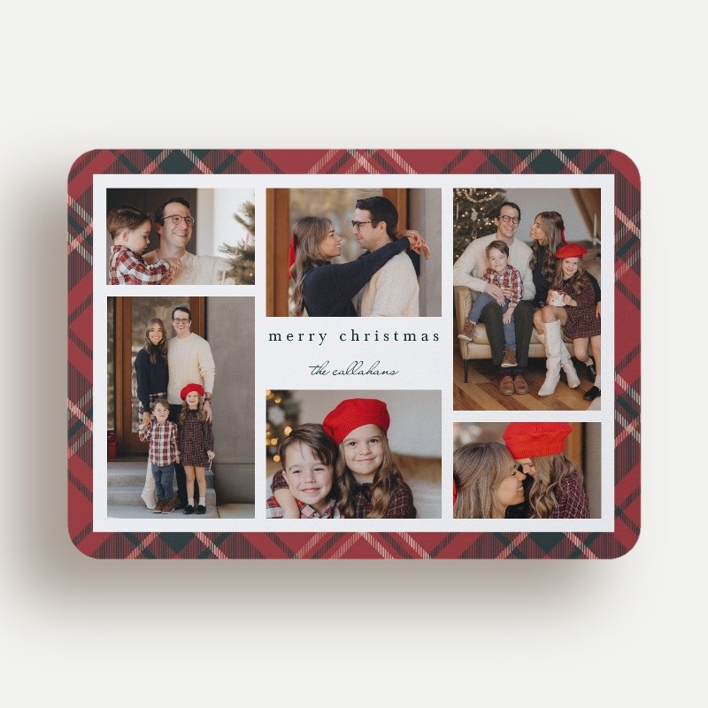 Plaid Border Holiday Card