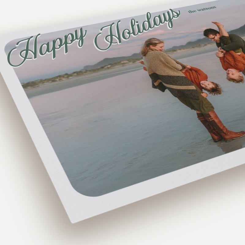 Classic Script Frame Holiday Card