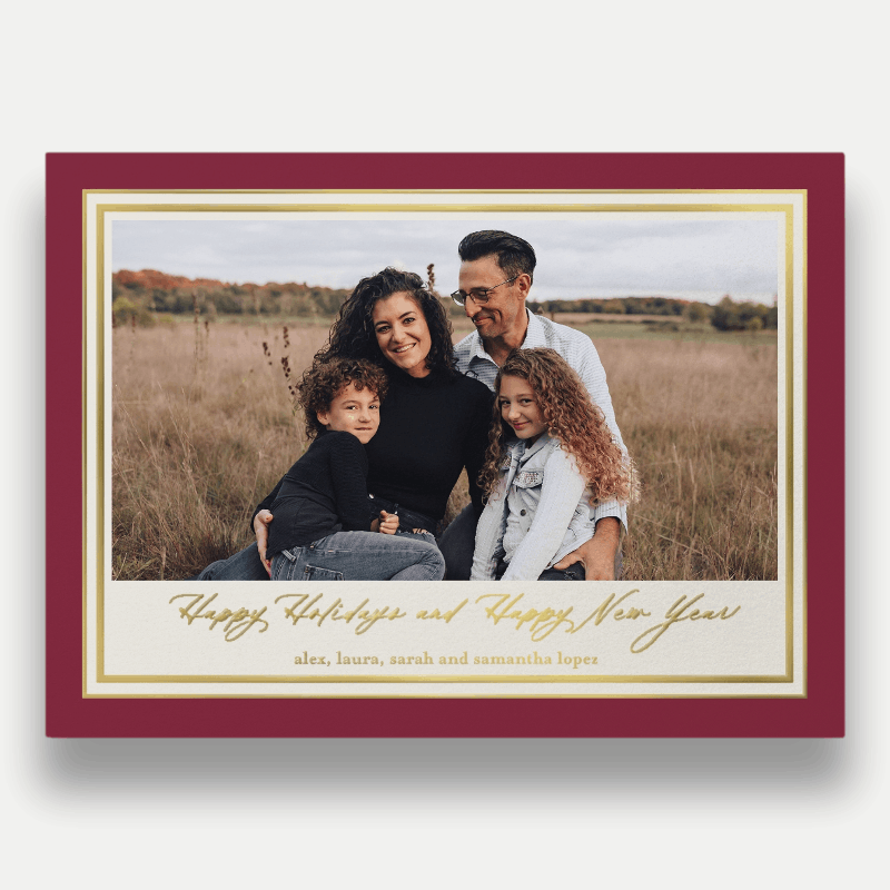 Classic Matted Holiday Card