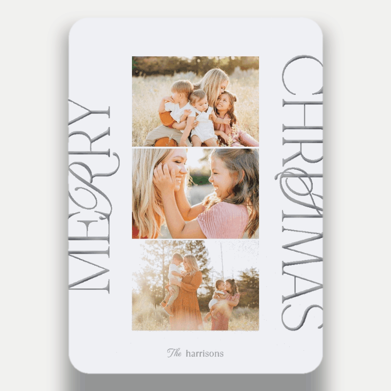 Tall Serif Holiday Card