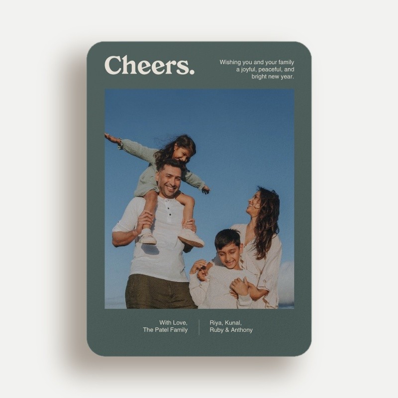 Bold Cheers New Year's Card
