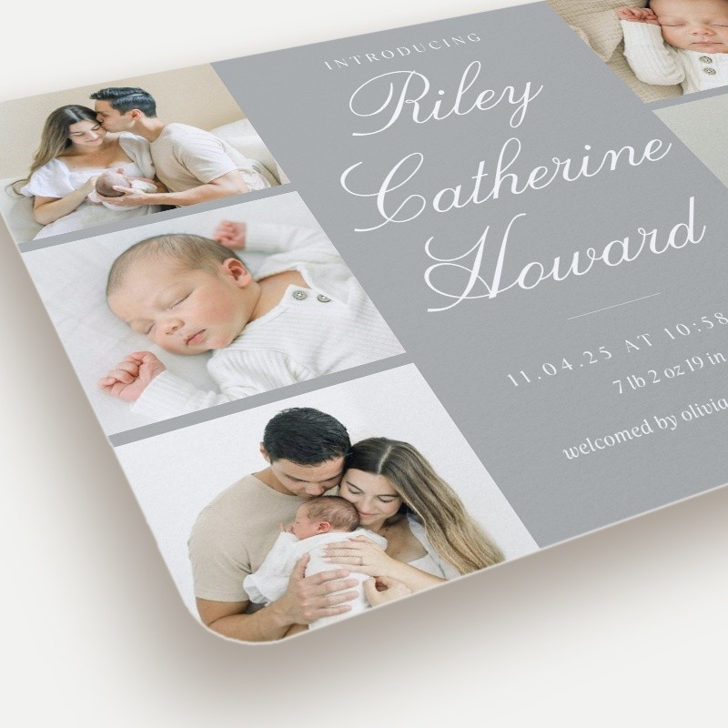 Elegant Announcement Birth Announcement