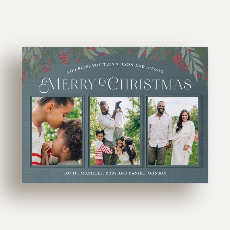 Botanical Arch Religious Christmas Card