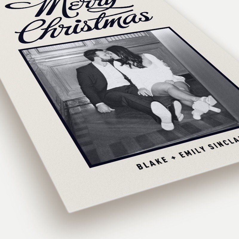Retro Script Holiday Card
