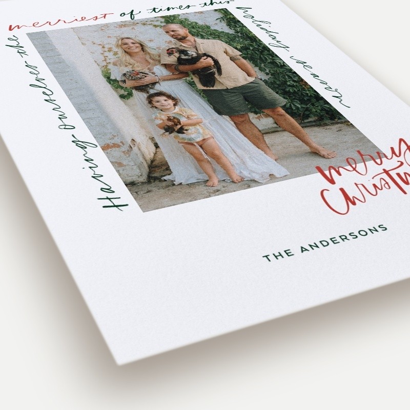 Lettered Frame Holiday Card