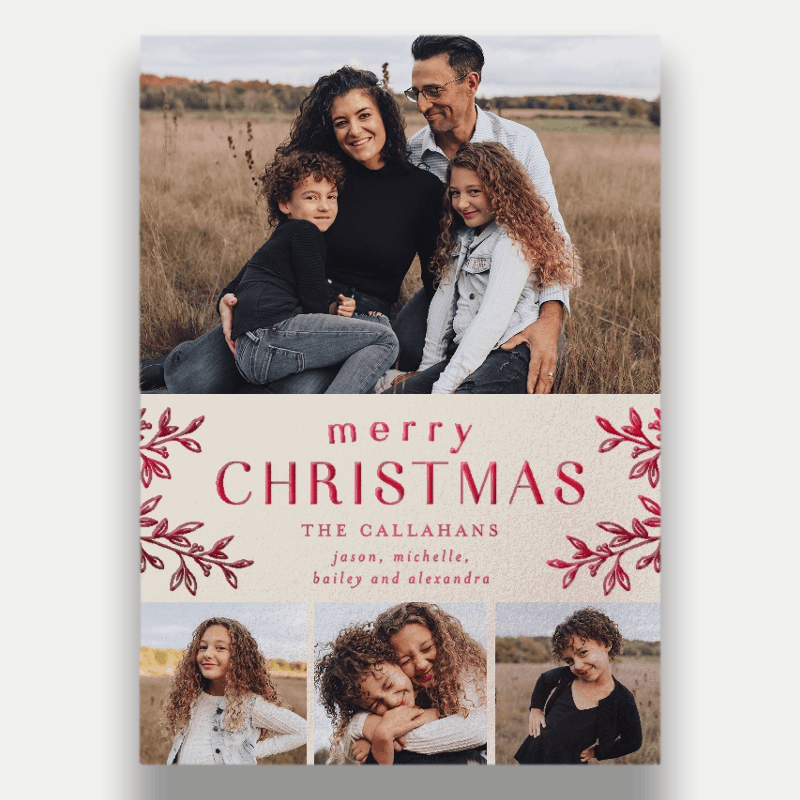 Foliage Frame Holiday Card