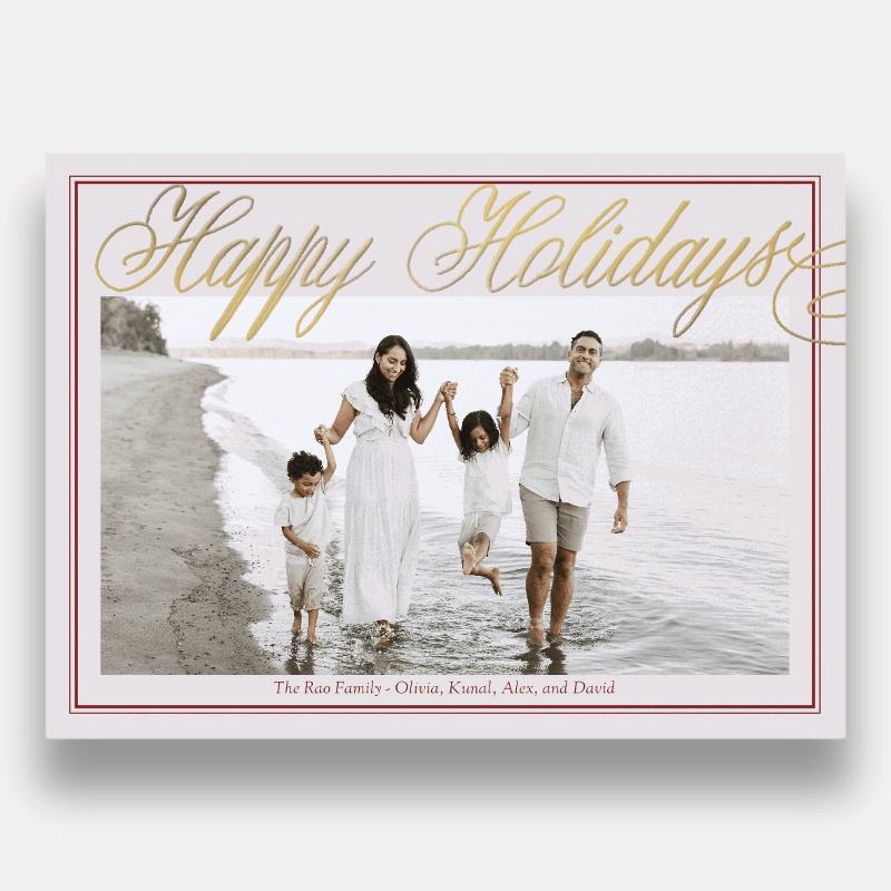 Grand Script Holiday Card