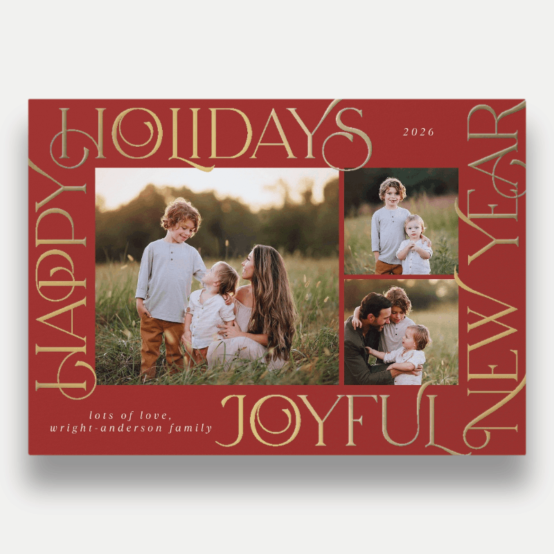 Word Frame Holiday Card