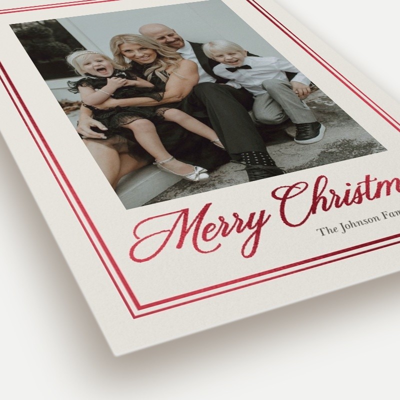 Script Border Holiday Card