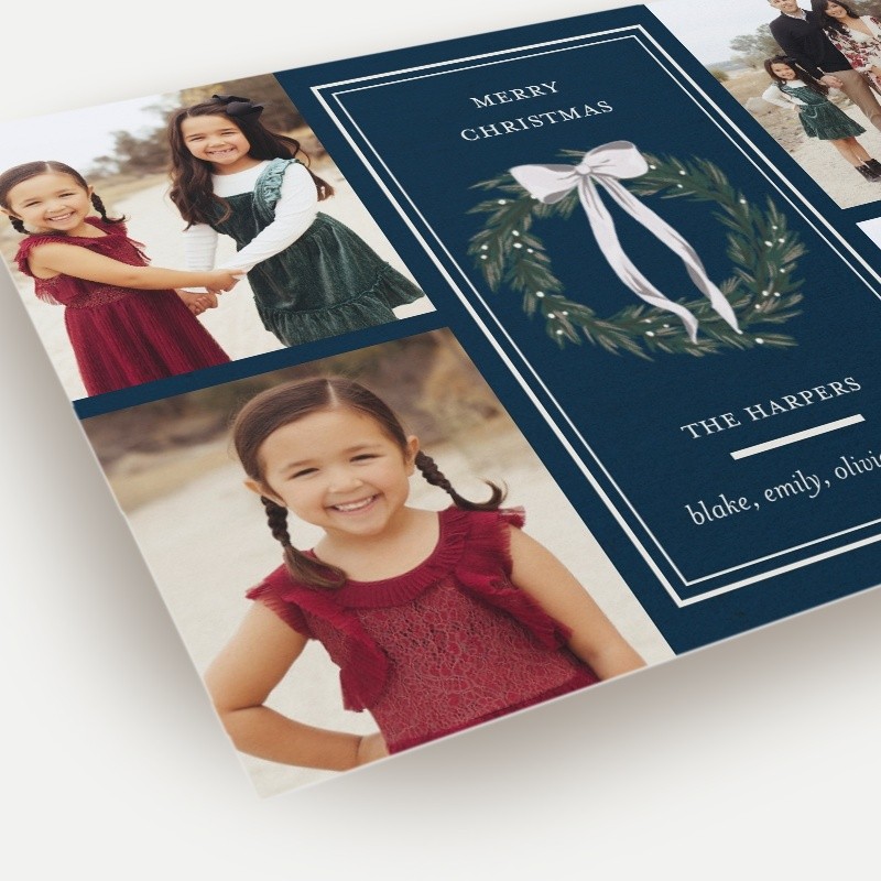 Centered Wreath Holiday Card