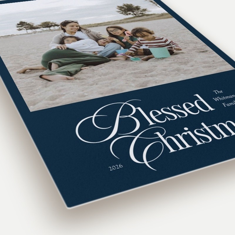 Stacked Script Holiday Card