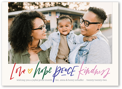 Modern Words 5x7 Beige  Pride Card