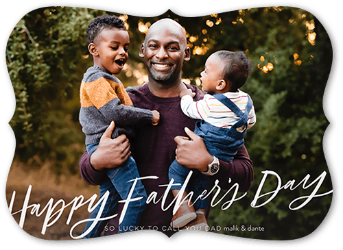 Grateful For Dad 5x7 White  Father's Day Card