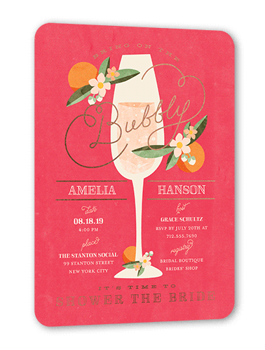 Sweet Nectarine 5x7 Foil Stamped