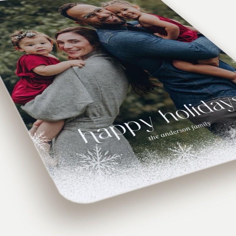 Snowy Overlay Holiday Card