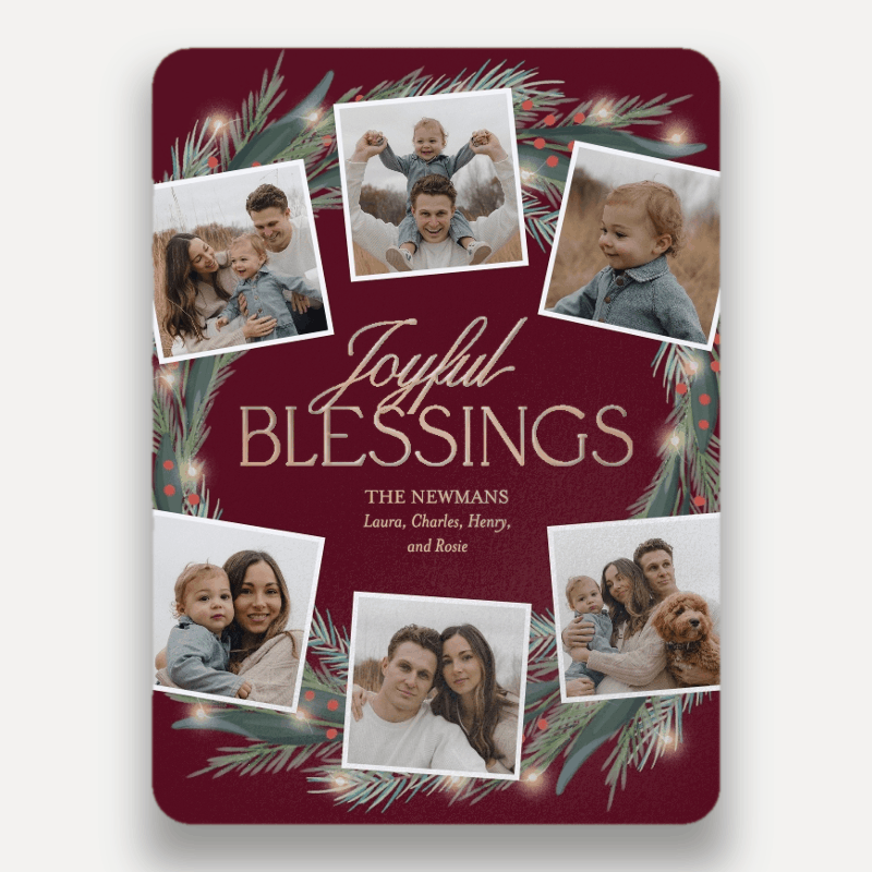 Encircled Wreath Holiday Card
