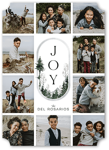 Mirth Collage 5x7 White  Holiday Card