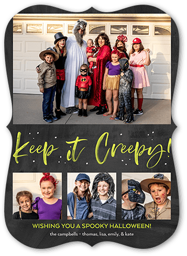 Keep Creepy 5x7 Gray  Halloween Card
