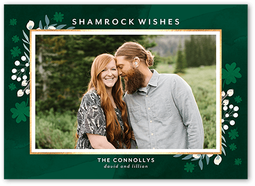 Clover Foliage 5x7 Green  St. Patrick's Day Card