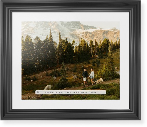 Framed Prints: Travel Banner Black Classic Curve Frame White Top & Bottom Mat 16x20 White 1 Photo Shutterfly